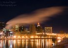 Smokestack on the River : industrial, long exposure, minnesota river, smokestack